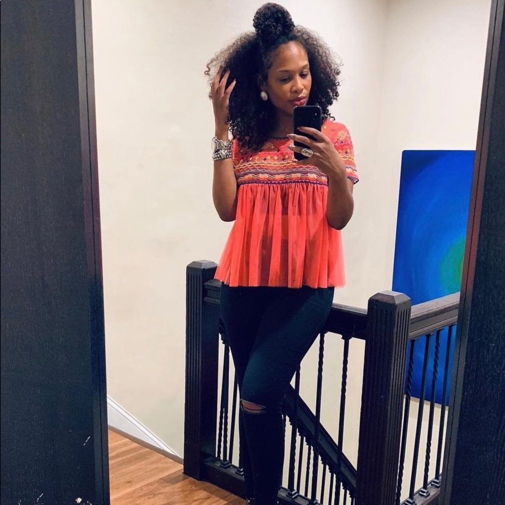 Century 21 Sheer Boho Top